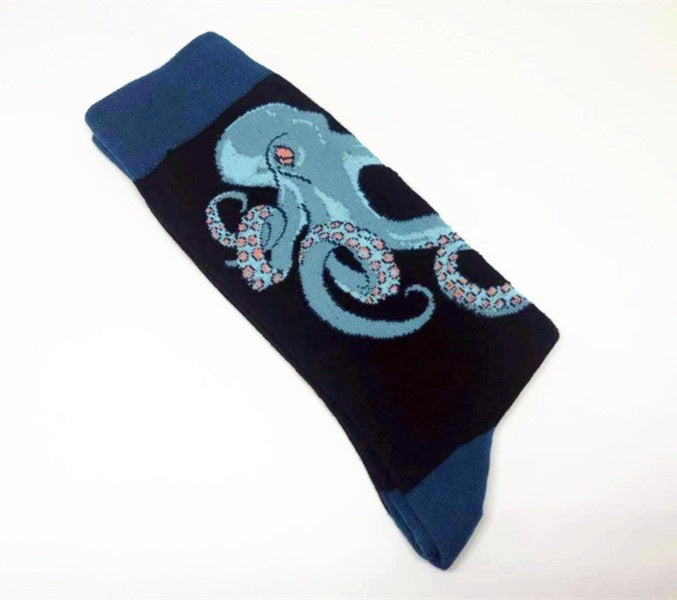 Fun Animal Print Crew Socks - Novelty Cotton Socks for Men & Women