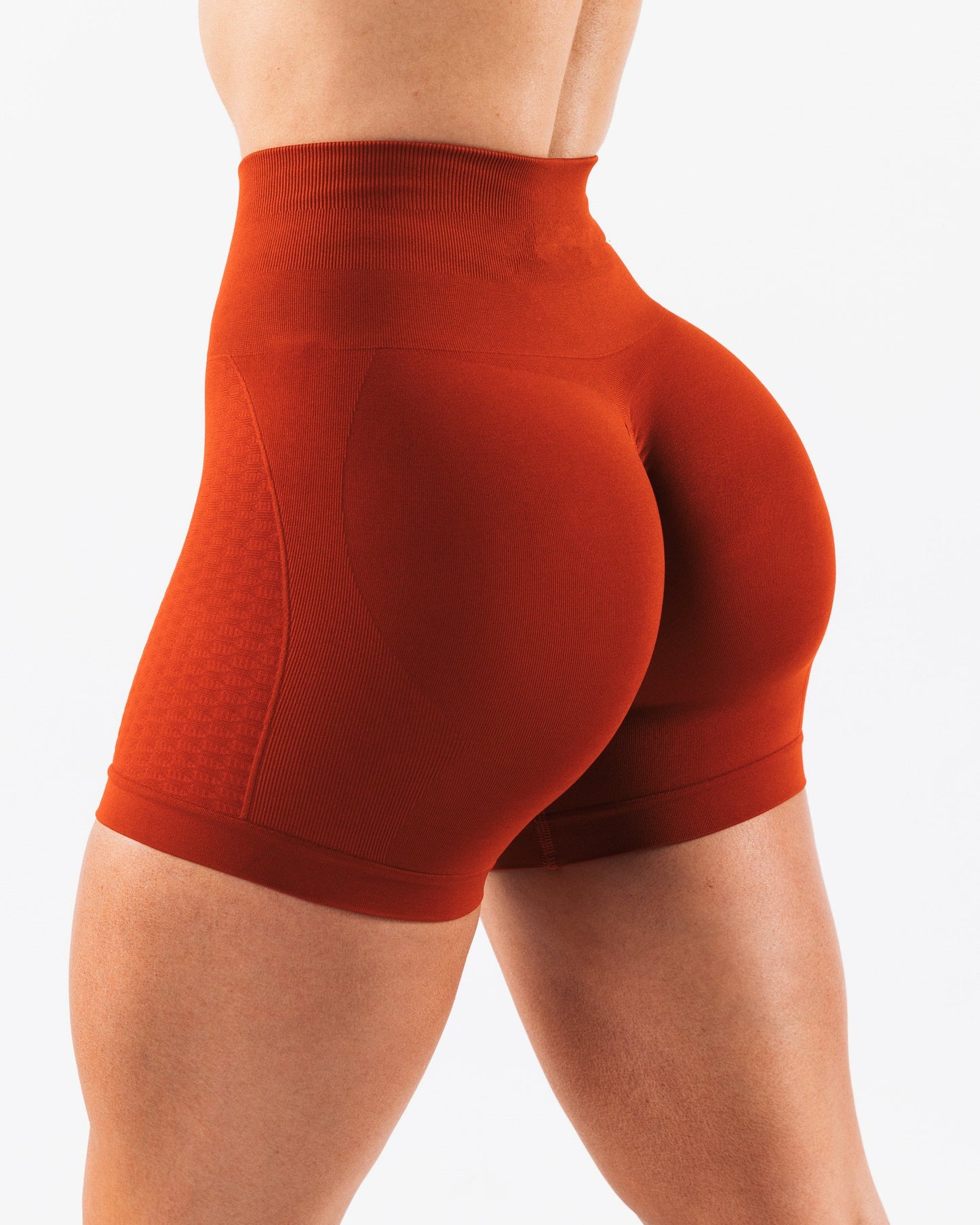 High-Waisted Textured Jacquard Butt-Lifting Yoga Shorts