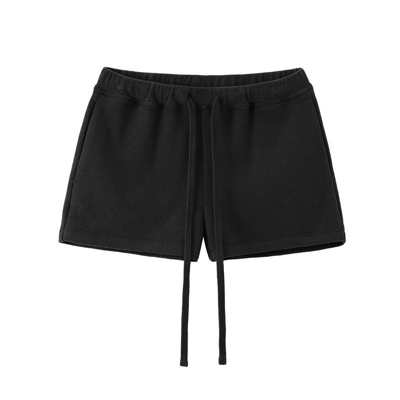 low rise drawstring shorts, cotton lounge shorts, summer active shorts