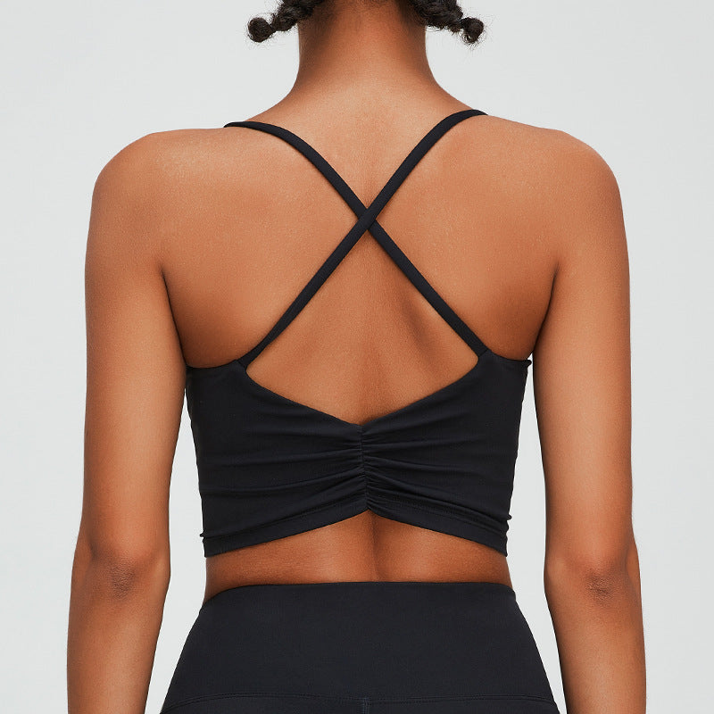 Crossback Cami Yoga Sports Bra - Ultra Soft Matte Fabric