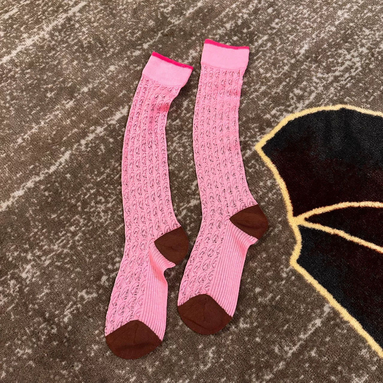 Breathable Pink Knee High Socks - Comfortable Slimming Leg Warmers