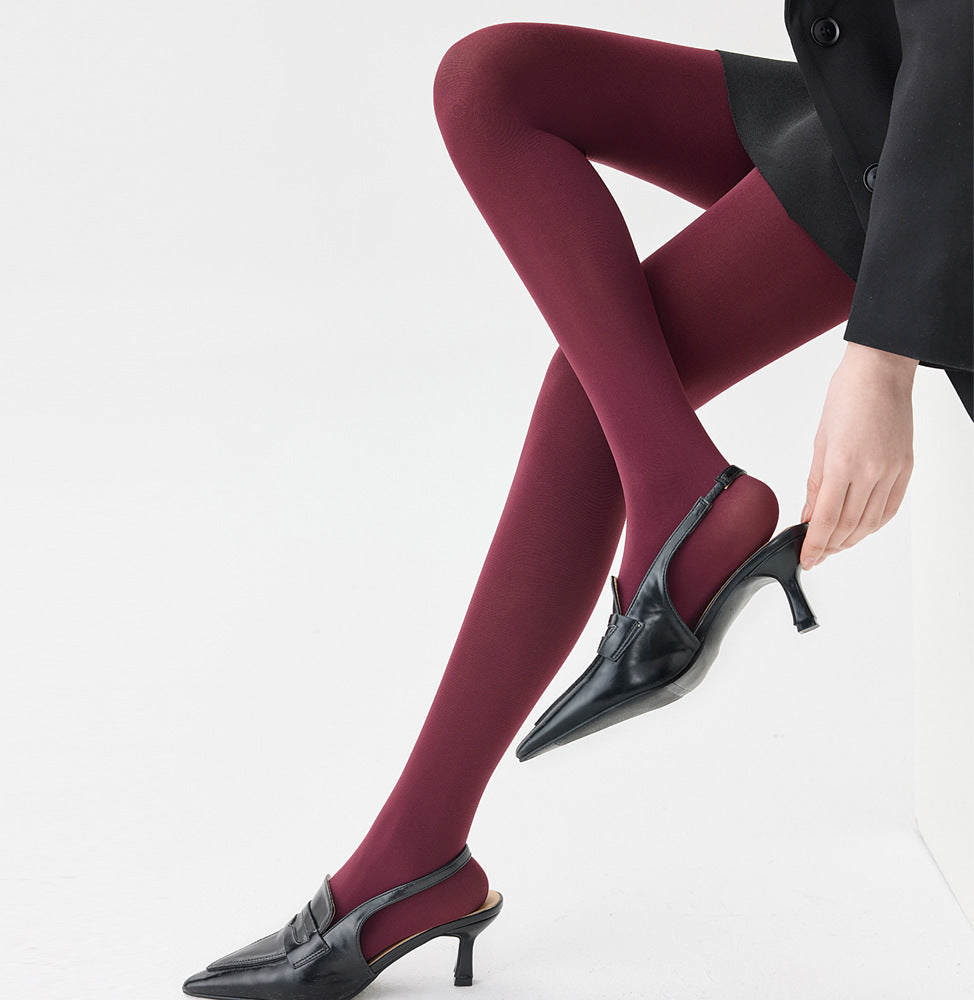 Velvet Opaque Tights Slimming Compression Pantyhose Nude Black Grey