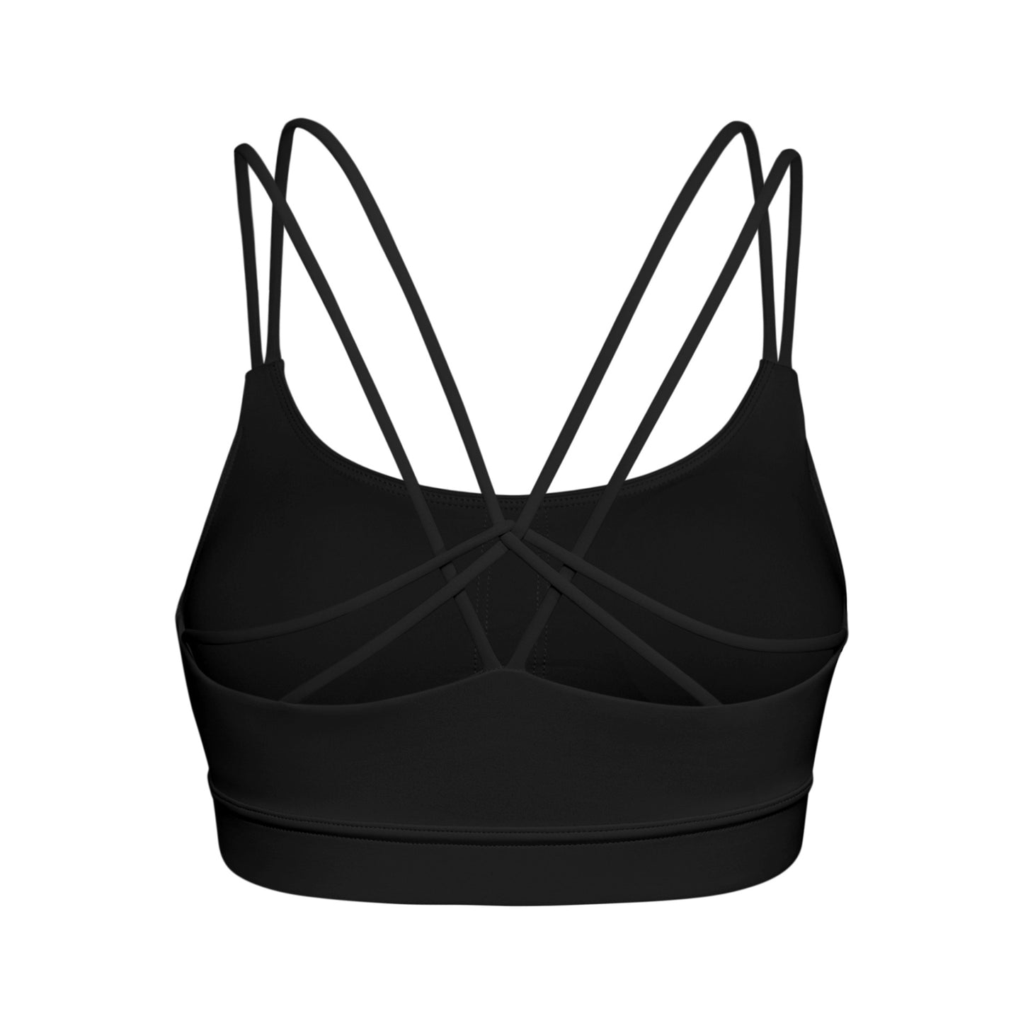Sports bra with chest pad, bare-feel back, thin straps
