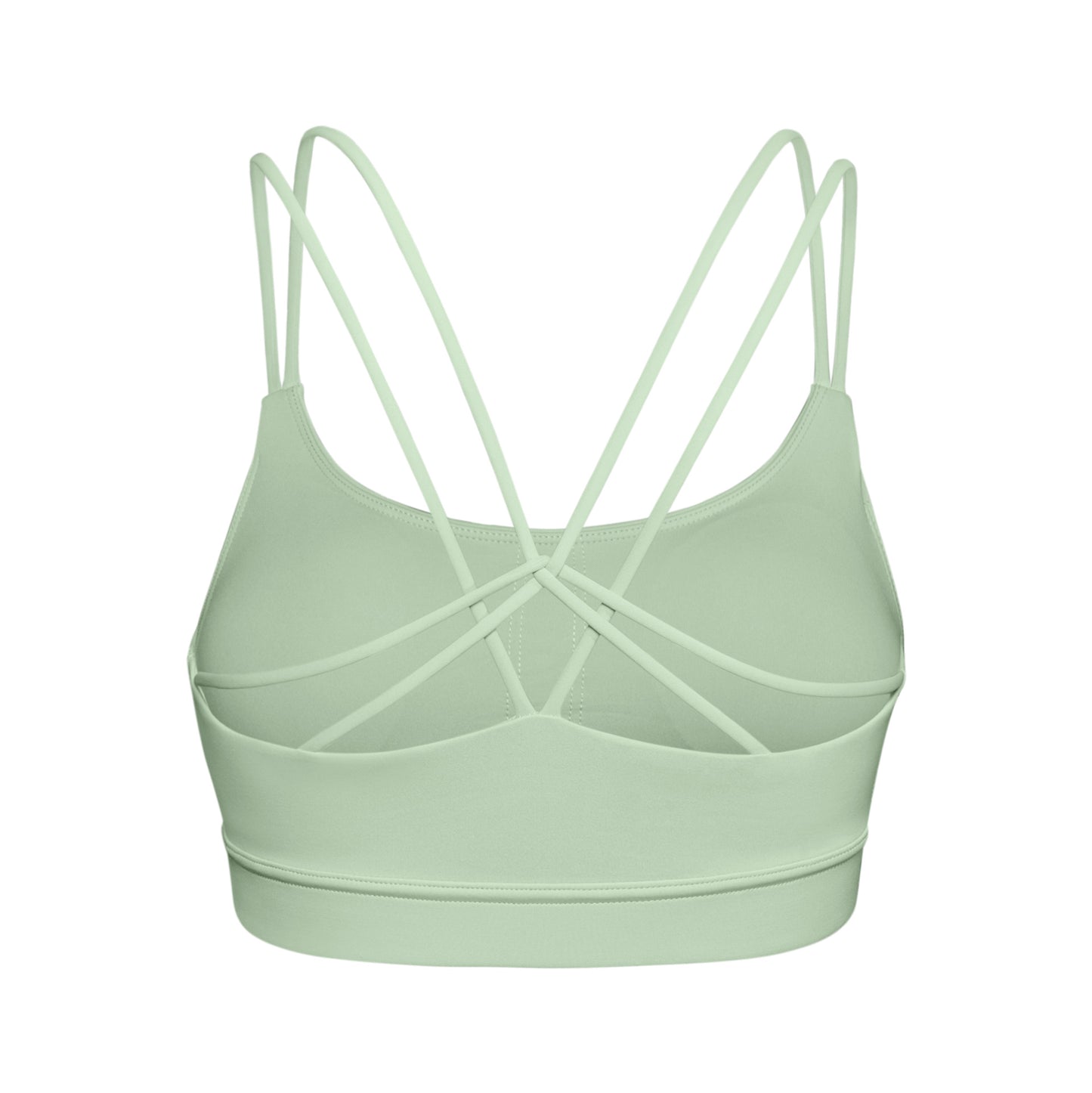 Sports bra with chest pad, bare-feel back, thin straps