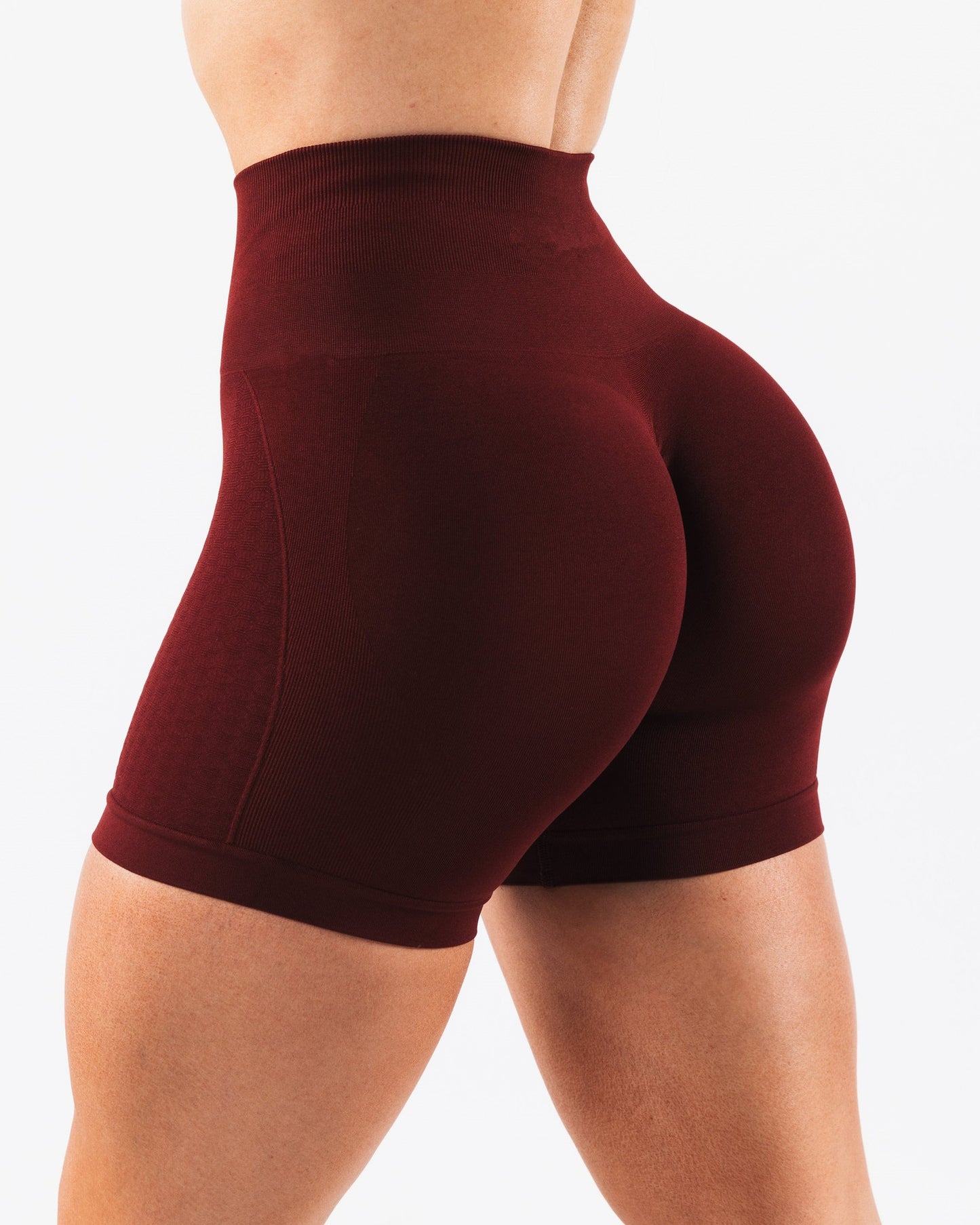 High-Waisted Textured Jacquard Butt-Lifting Yoga Shorts
