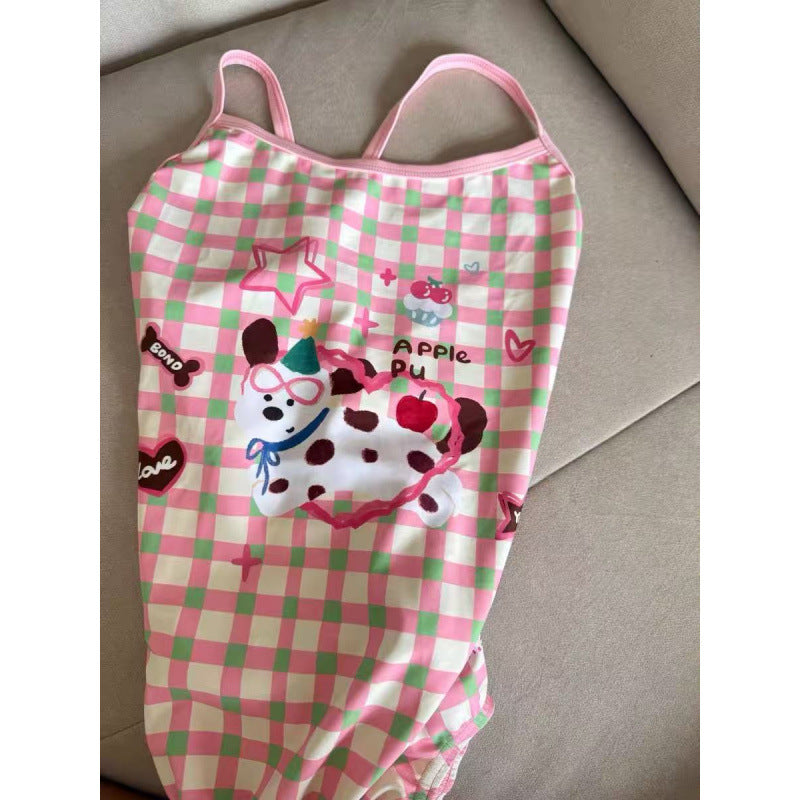 【快乐小狗】新款专业高级感竞速泳衣女游泳馆专用三角竞速泳衣