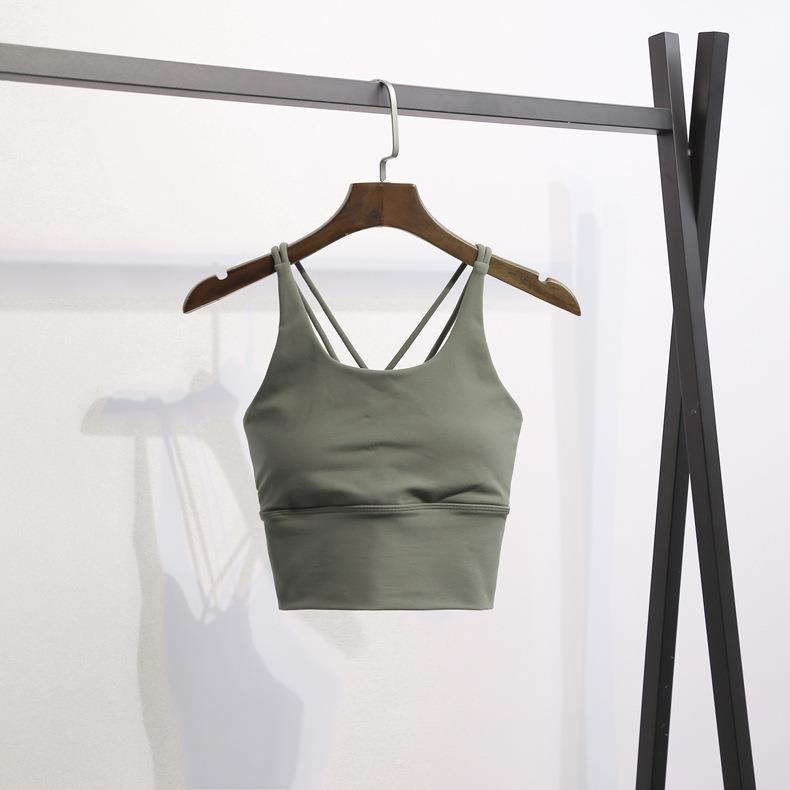 Padded Cross Strap Sports Bra Longline Yoga Vest - Summer 2026