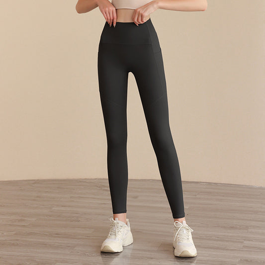 Side Pocket Bare Skin Feel Yoga Pants