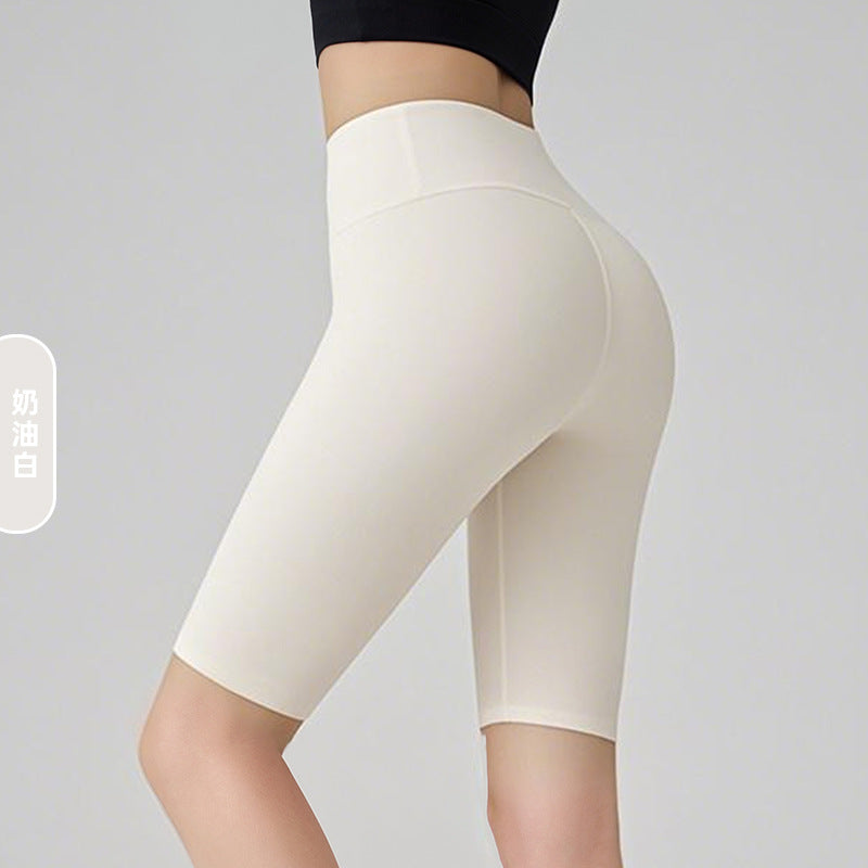 Bare Feel Yoga Shorts Women High Waist Tummy Control No Lines