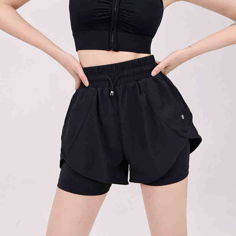 Double Layer Non-See Through Shorts for Running Yoga Pilates
