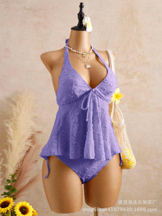 V-neck tie-front camisole lingerie top