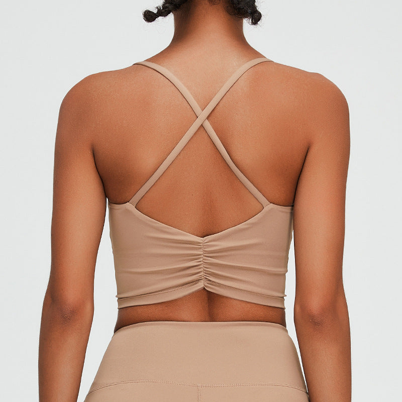 Crossback Cami Yoga Sports Bra - Ultra Soft Matte Fabric