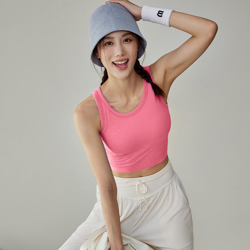 Starry Blue Seamless Supportive Crop Top High Intensity Activewear