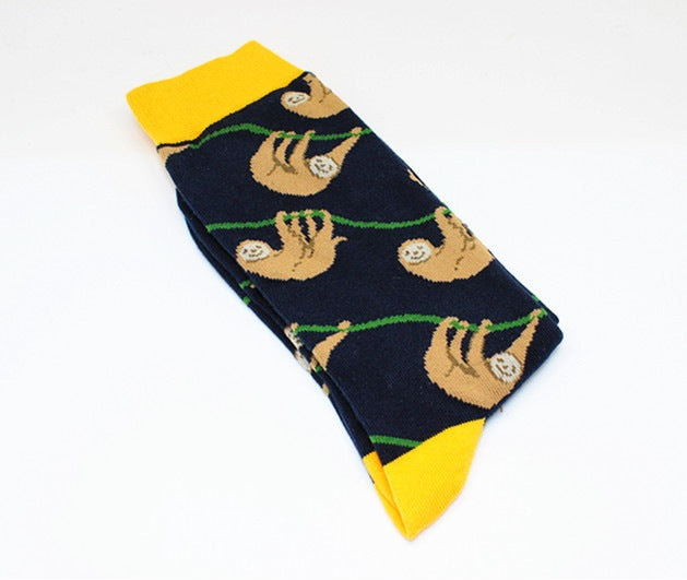 Fun Animal Print Crew Socks - Novelty Cotton Socks for Men & Women
