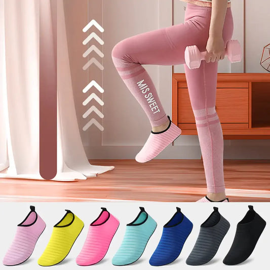 Quick Dry Water Shoes Rubber Sole Diving Shoes Unisex Beach Swimming Diving Socks Non-Slip Seaside Surfing Adult Kids Socks