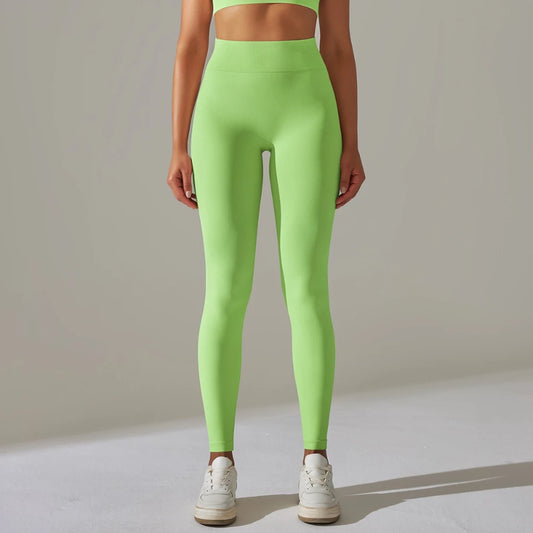 MIML 2025 New Women's High-Waist Breathable Yoga Cropped Pants Hip Lifting Peach-Shaped Tight for Running And Fitness