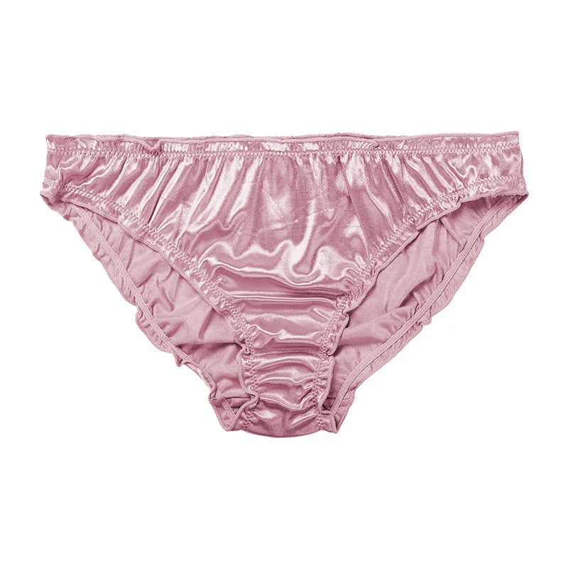Satin Low-Waist Briefs for Women - Super Stretch Breathable Panties