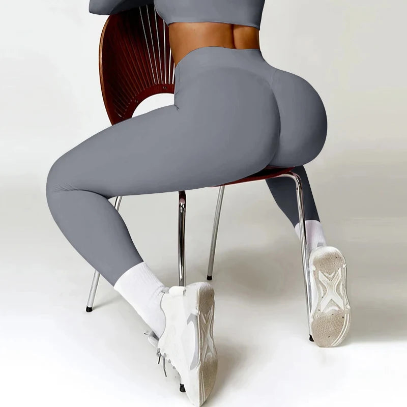 High Waisted Push Up Leggings Women - Seamless Sports Tights
