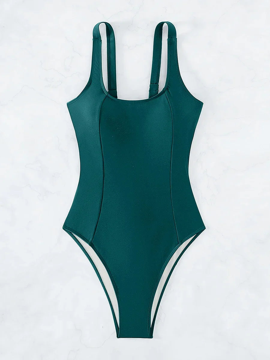 Sexy Criss Cross Backless One Piece Swimsuit High Leg Cut Monokini S-XXL