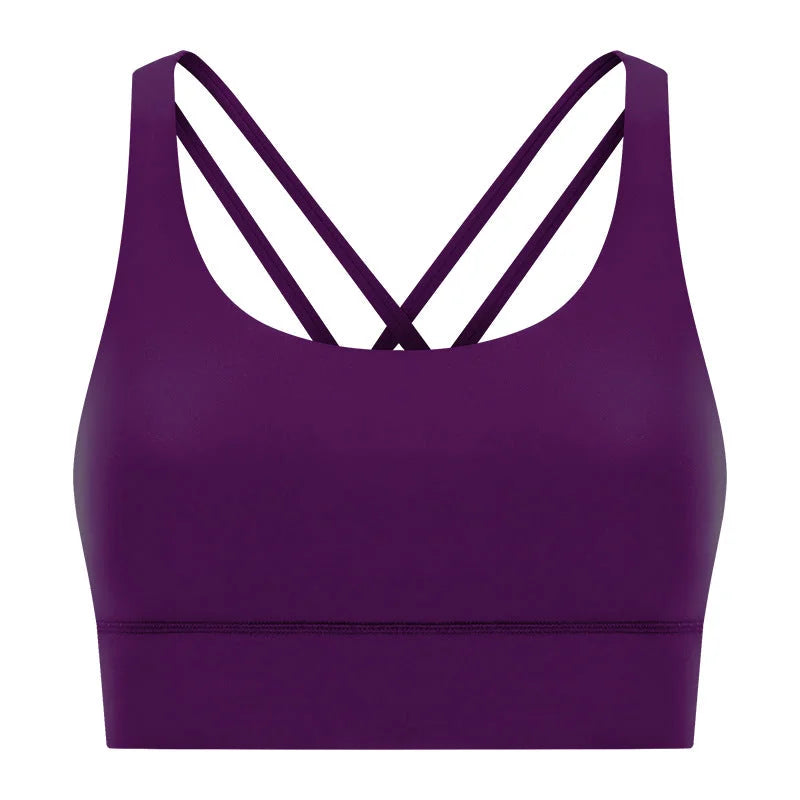 High-Intensity Supportive Crossover Back Yoga Bra