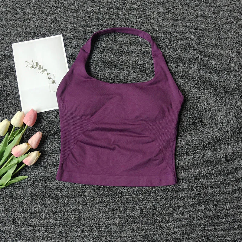 Seamless Yoga Vest | Premium Strappy Tank Top for Running & Fitness