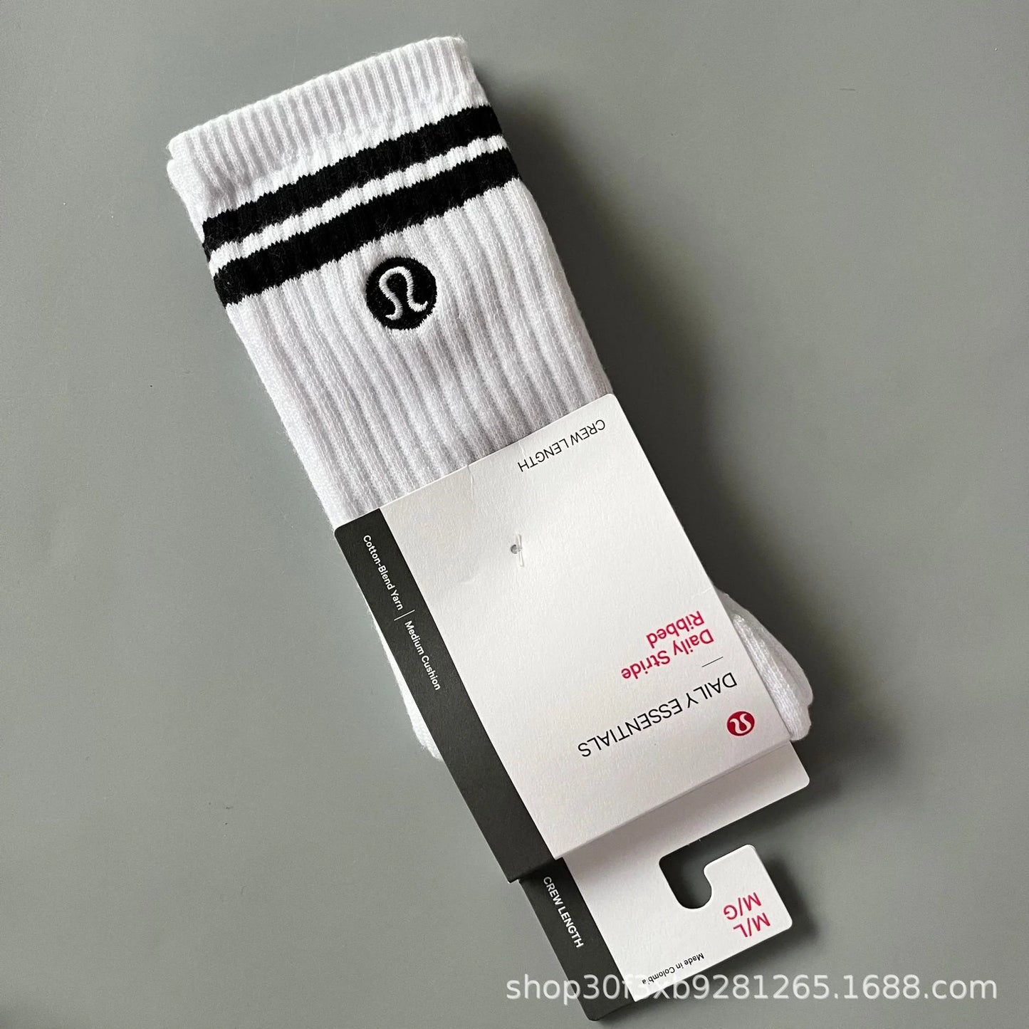 Women's Mid Calf Towel Sole Sports Socks - Breathable Casual Crew Socks