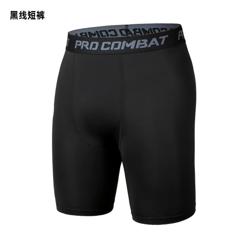 Matte Black High-Waisted Compression Shorts - Quick Dry Athletic Fit