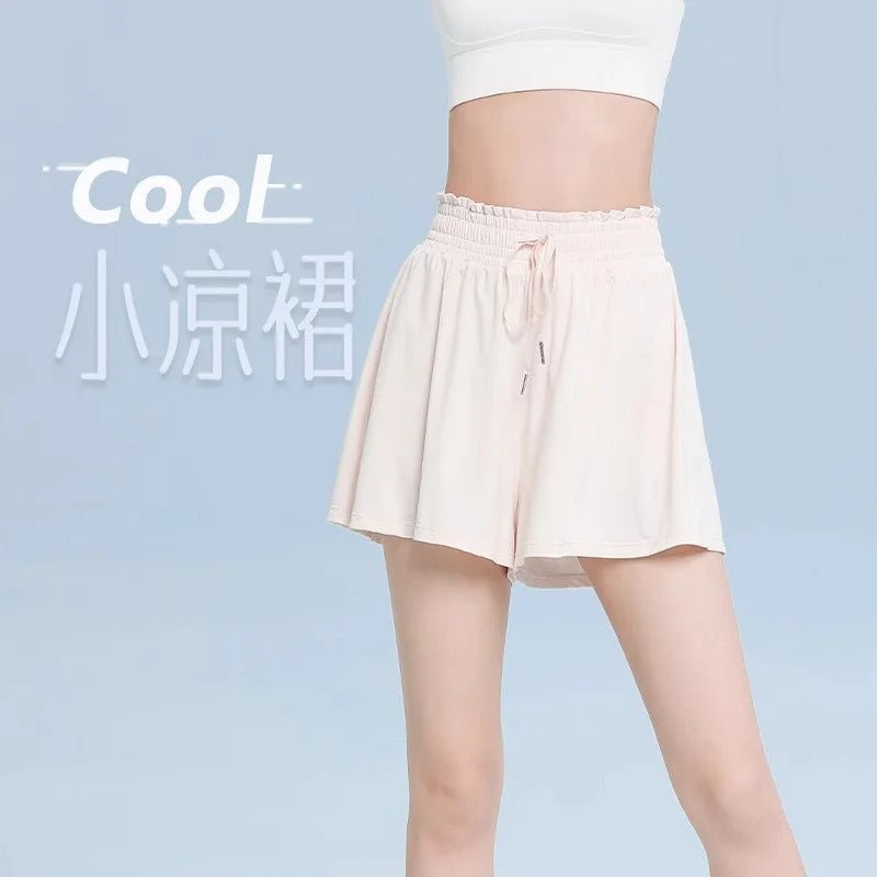light blue two-piece shorts skirt set - sporty tennis pickleball skirt shorts