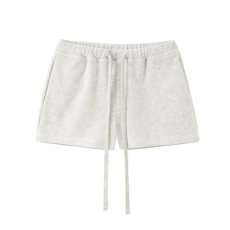 low rise drawstring shorts, cotton lounge shorts, summer active shorts