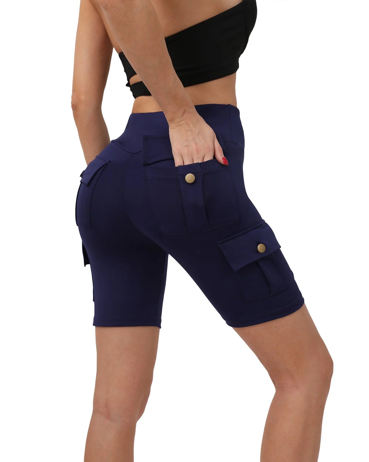High Waist Work Shorts Sportswear Shorts Gym Fitness Shorts Women