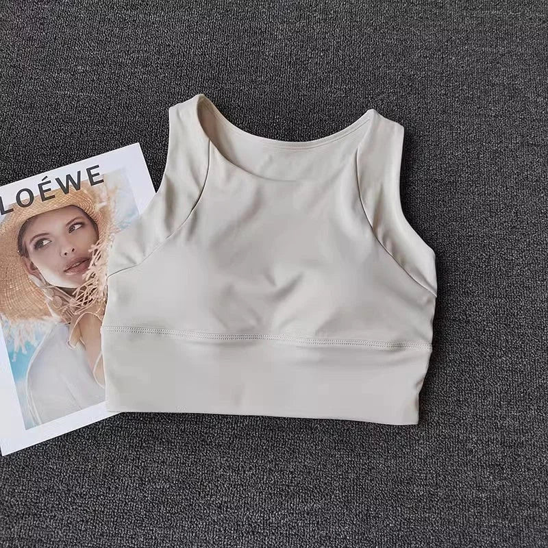 Supportive Seamless Sports Bra for Running and Yoga