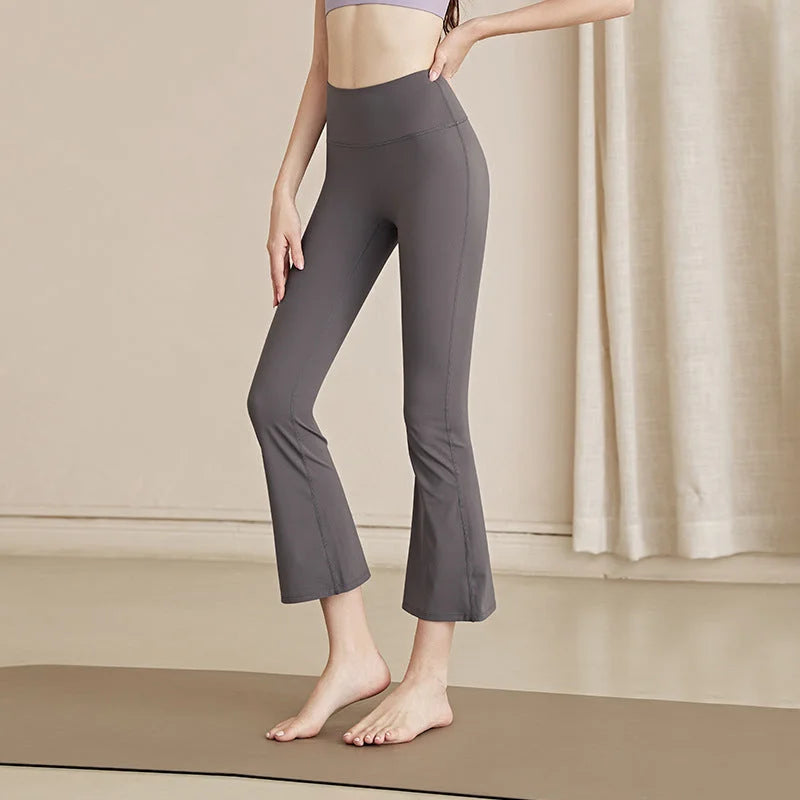 High Waist Butt-Lifting Micro Flare Yoga Pants