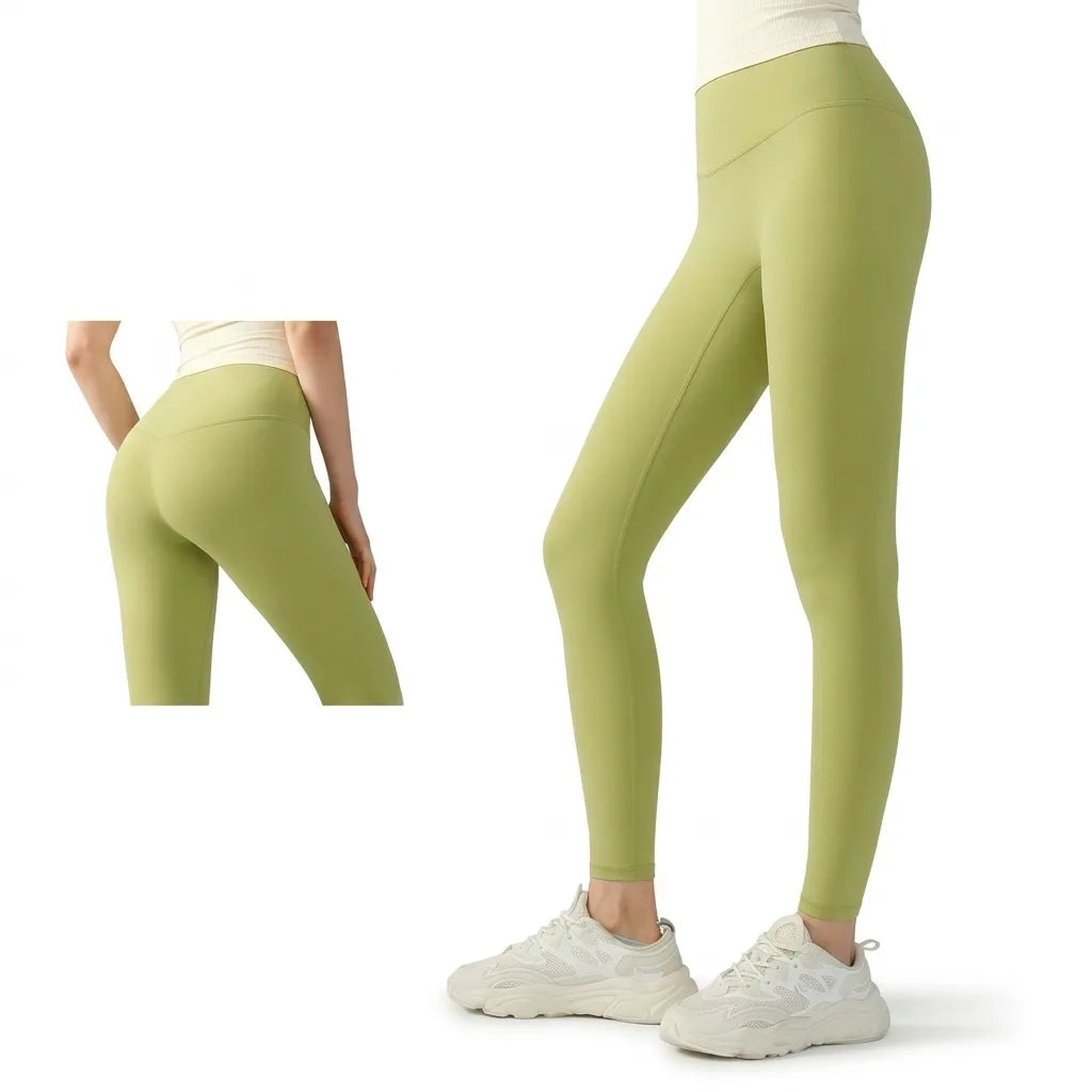 Lycra Skin-Feel High-Waist Yoga Leggings 5x Stretch