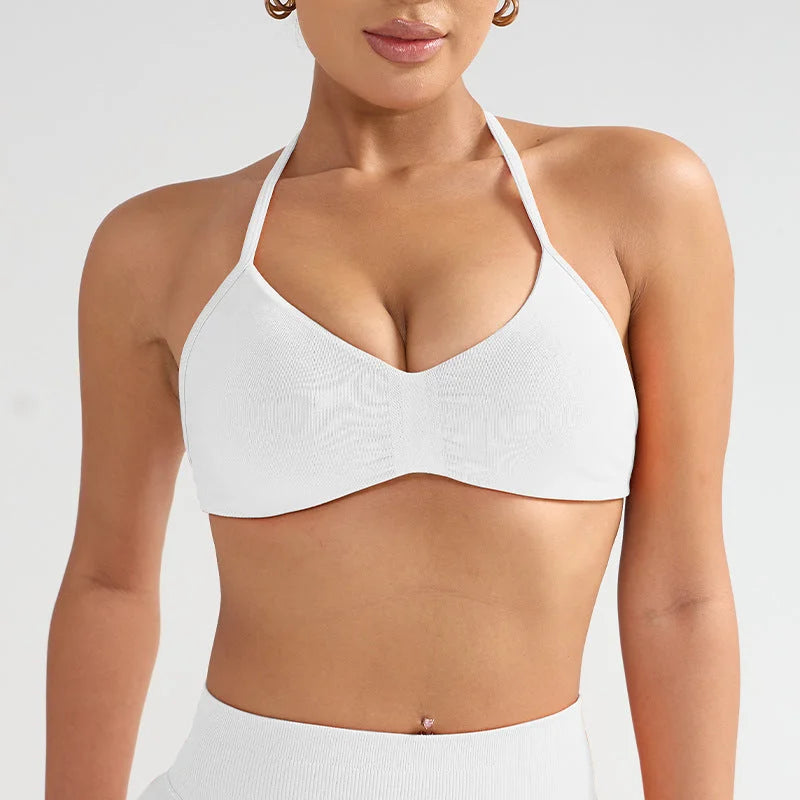 Elegant Back Strap Sports Bra - Ultra Supportive Yoga Top