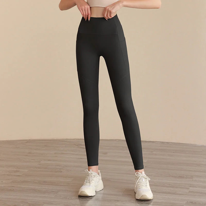 Side Pocket Bare Skin Feel Yoga Pants