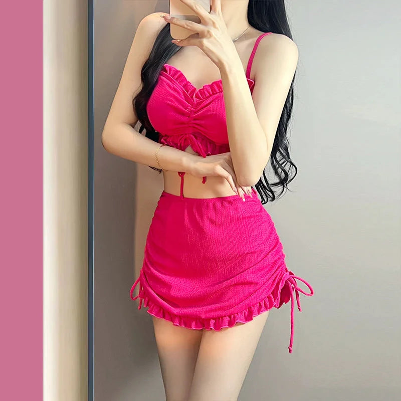 no steel bra triangle bikini set
