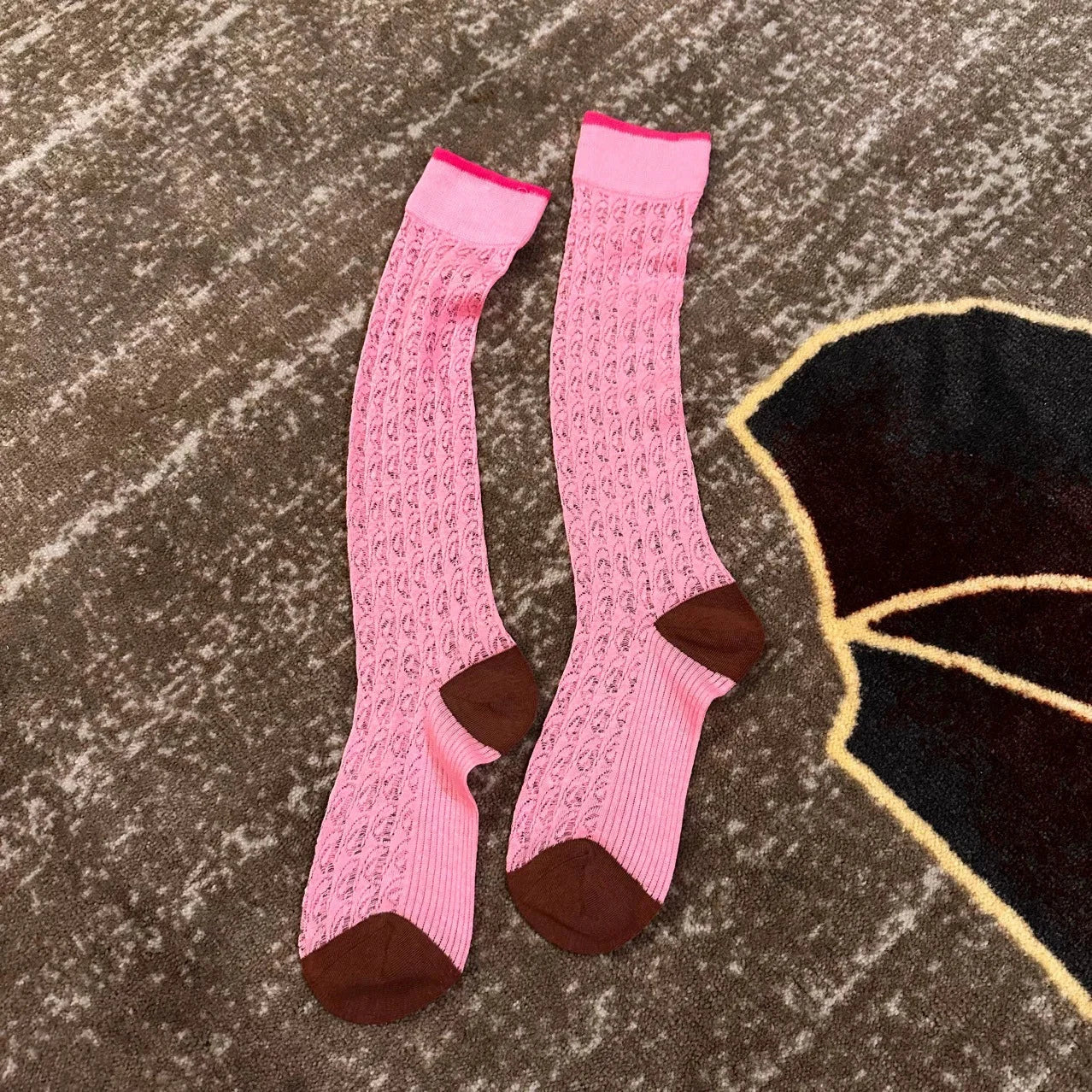 Breathable Pink Knee High Socks - Comfortable Slimming Leg Warmers