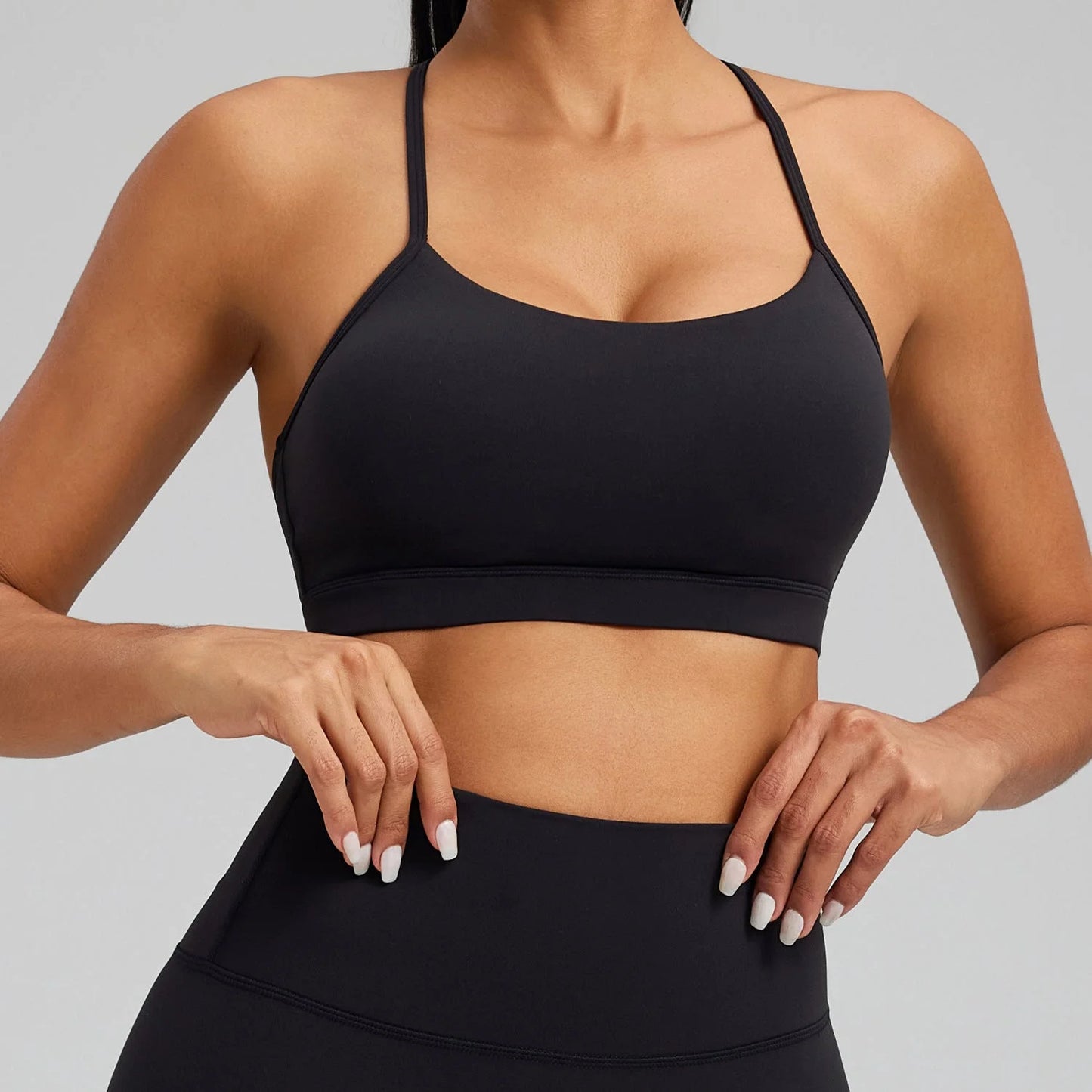 Anti-Shock Wireless Yoga Bra High Elasticity Breathable Seamless Sports Bra