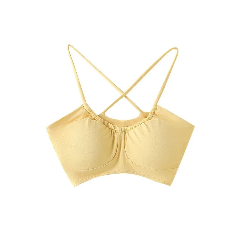 One-Piece Sports Bra U-Neck Cross Strap Yoga Top
