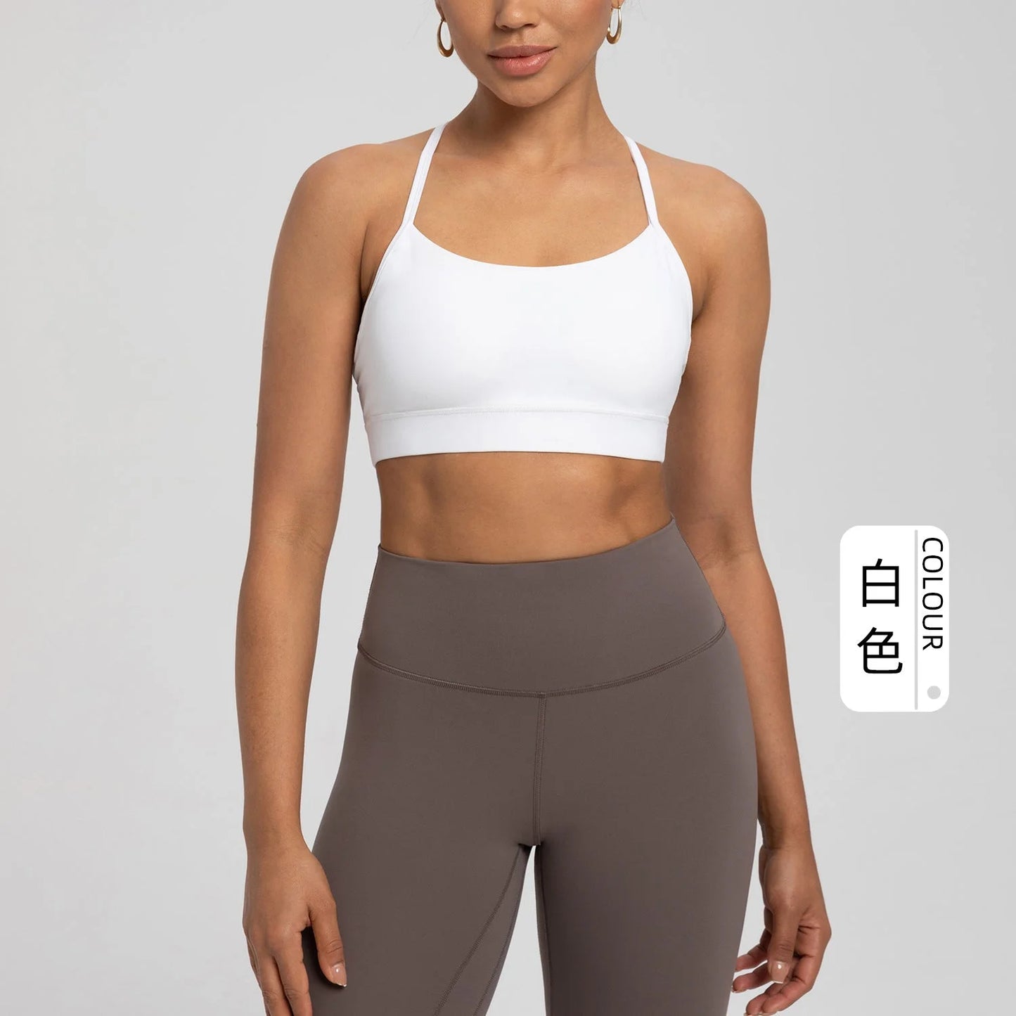 Bare Feel Strappy Sports Bra with Built-in Pads