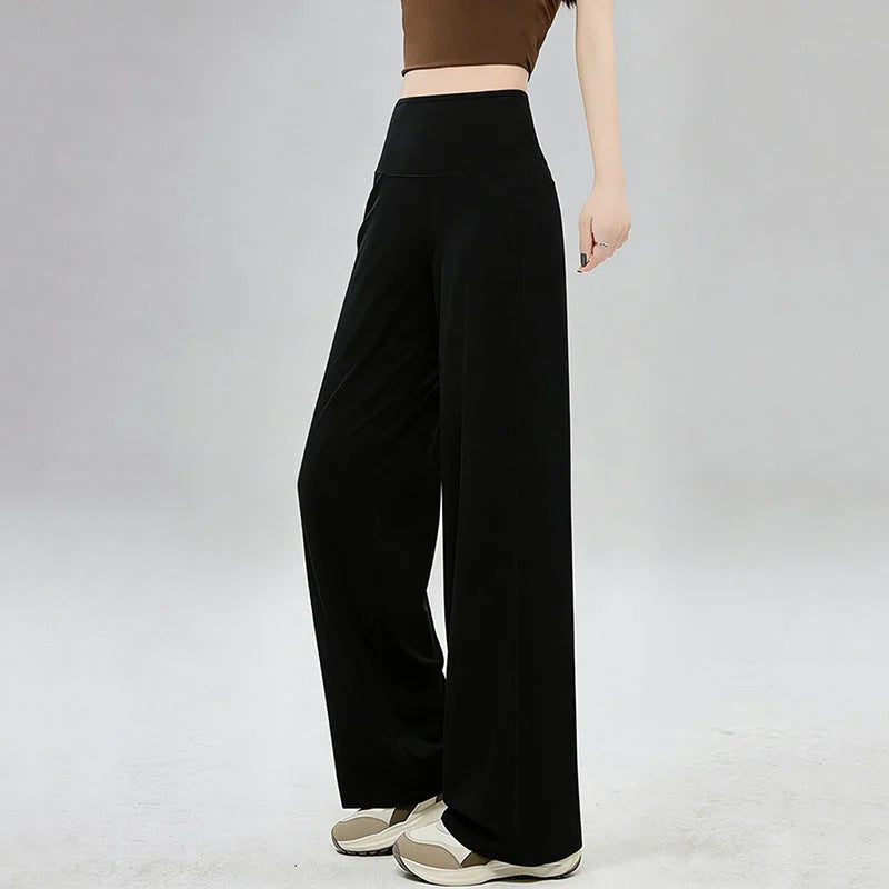 High-Waisted Loose Fit Yoga Pants - Breathable Summer Fitness Trousers