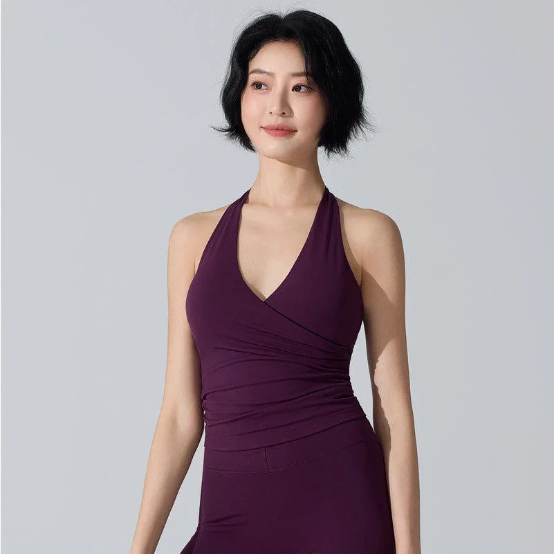 V-Cut Seamless Yoga Vest - Breathable & Naked Feel Innerwear