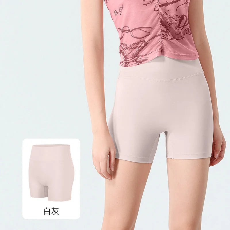 High-Waisted 3/4 Yoga Shorts Seamless Butt-Lifting Tummy Control Quick-Dry Workout Shorts