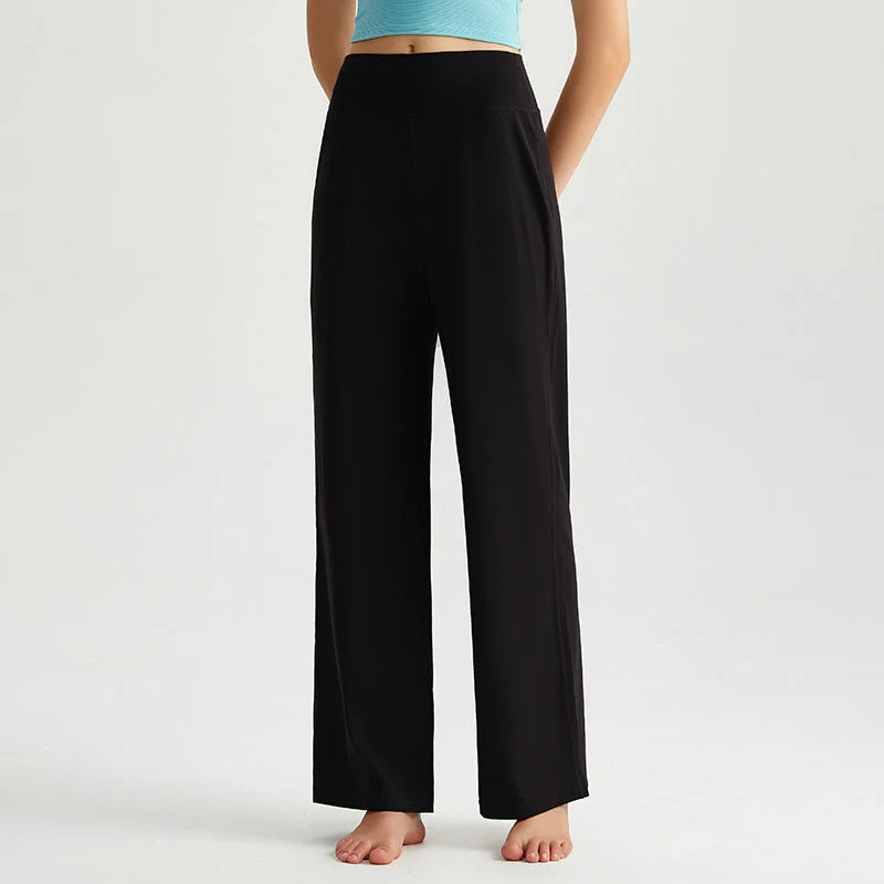 High-Waisted Wide Leg Lounge Pants for Women - Breathable Loose Fit