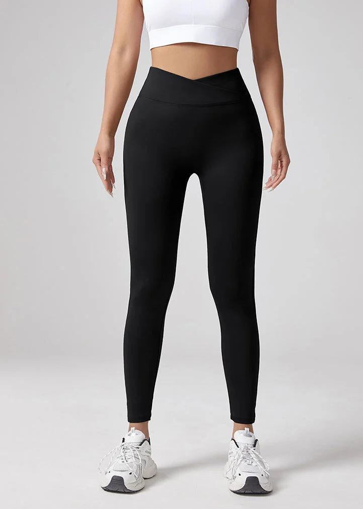 V-Waist Yoga Leggings Women Peach Butt Lift High-Waist Training Pants