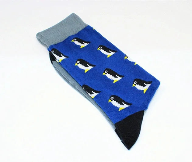 Fun Animal Print Crew Socks - Novelty Cotton Socks for Men & Women