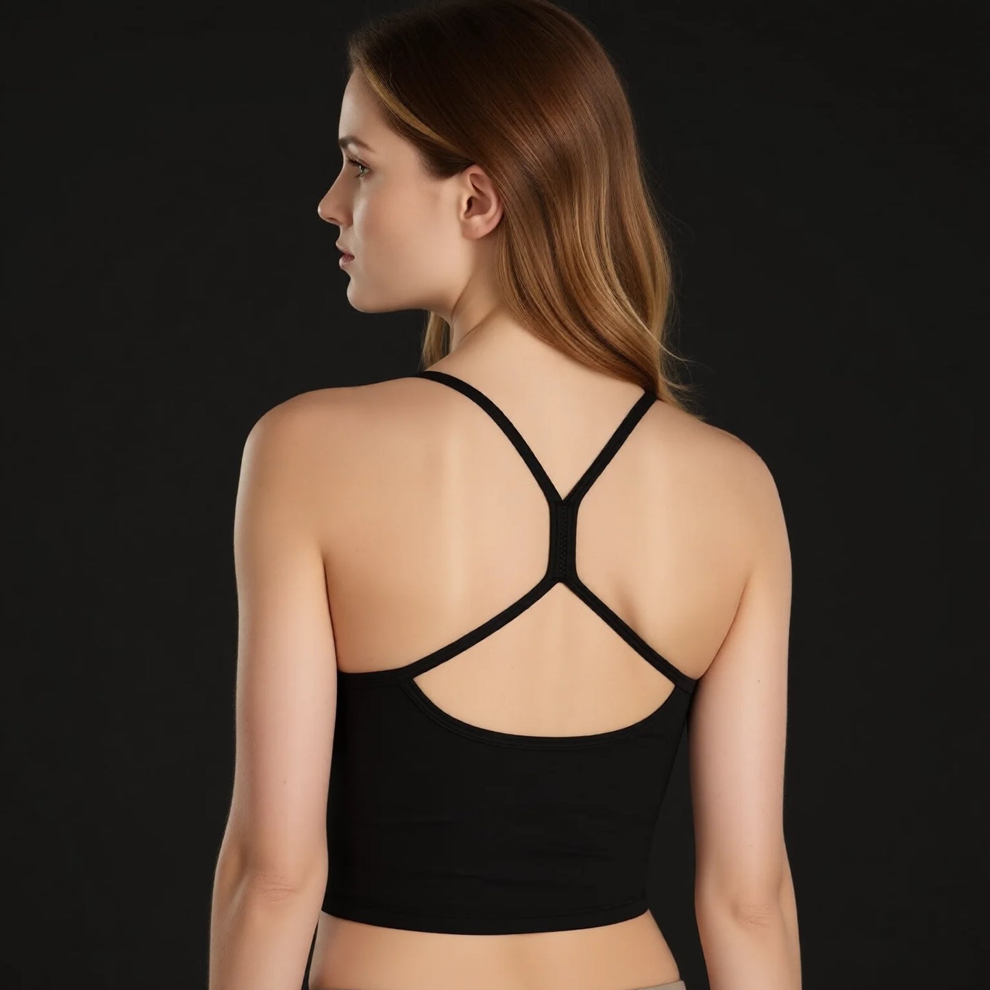 Crisscross Strappy Crop Sports Bra