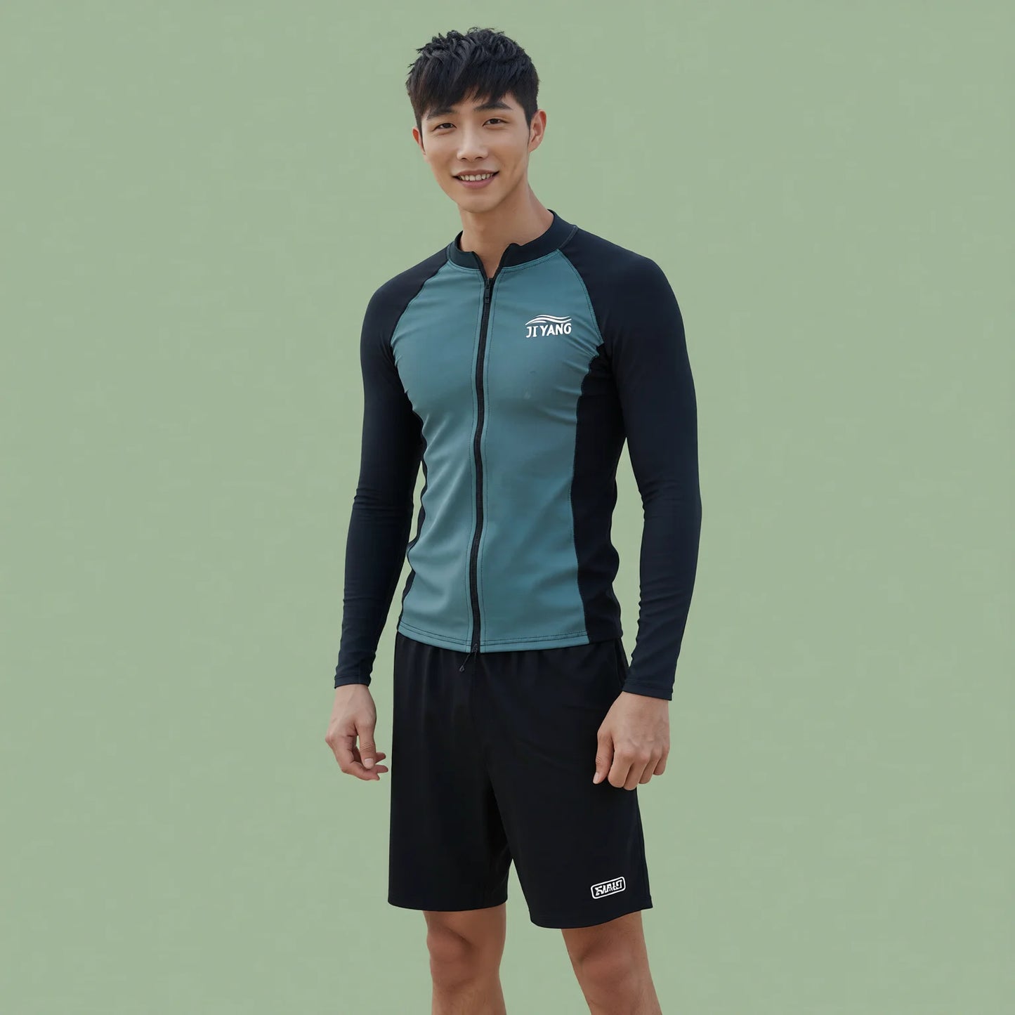 Sun-Protective Two-Piece Rash Guard Set