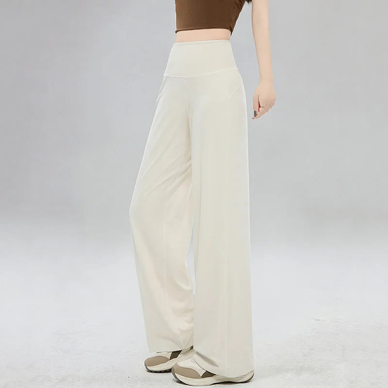 High-Waisted Loose Fit Yoga Pants - Breathable Summer Fitness Trousers
