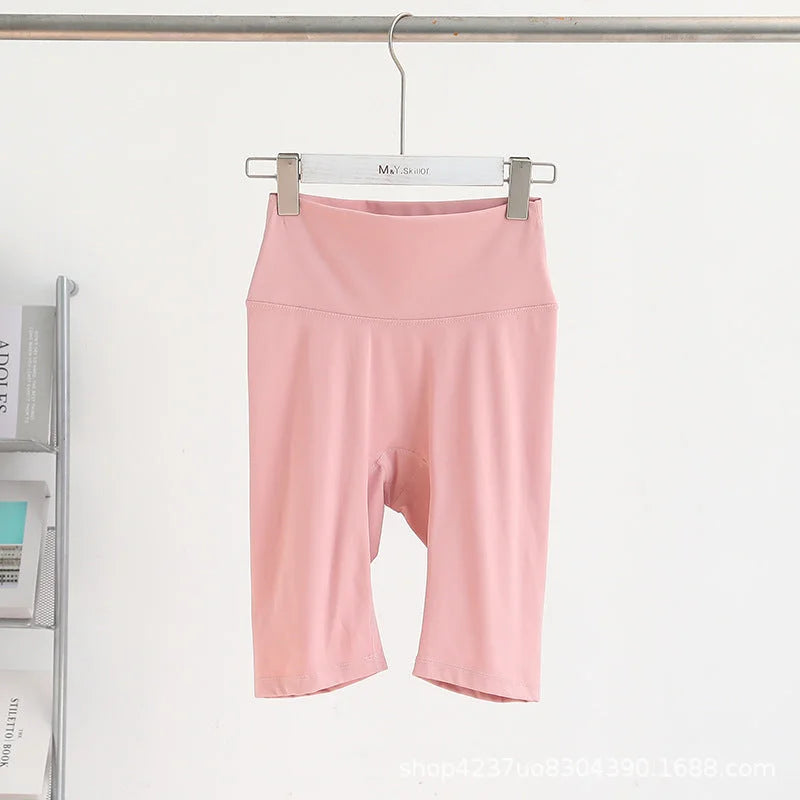 High Waist Five-Inch Yoga Shorts for Summer
